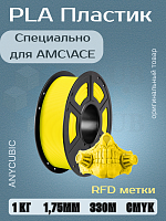 PLA пластик (Filament Пруток) для FDM 3D принтеров CLUB3D Base - Ярко Желтый (Yellow) 1KG (1,75мм)