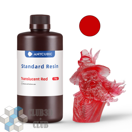 Фотополимерная смола Anycubic Basic Standart Colored UV Resin для 3D принтера 405нм Янтарно Красная (Tran-Red) 1 литр