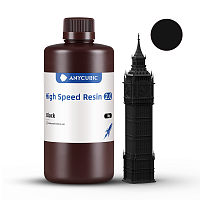 Фотополимерная смола Anycubic High Speed 2.0 Resin для 3D принтера 405нм Черный (Black) 1 литр