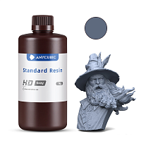 Фотополимерная смола Anycubic Basic Standart Colored UV Resin для 3D принтера 405нм HD Серый (HD Grey) 1 литр