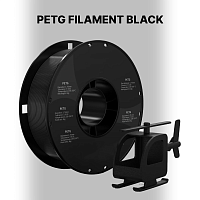 PETG пластик (Filament Пруток) CLUB3D PRO - Черный (Black) 1KG (1,75мм)