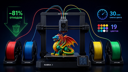 ACE Gen2: встроенная система многоцветной 3D-печати от Anycubic