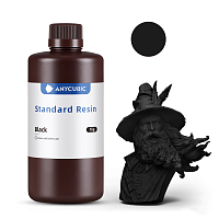 Фотополимерная смола Anycubic Basic Standart Colored UV для 3D принтера 405нм Черная (Black) 1 литр