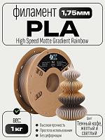 High Speed Matte PLA пластик  (Filament Пруток) CLUB3D PRO -    (Coffee dark coffee&yellow & light coffee) 1KG (1,75мм)