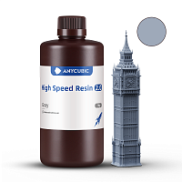 Фотополимерная смола Anycubic High Speed 2.0 Resin для 3D принтера 405нм  Серый (Grey) 1 литр
