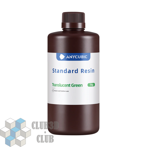 Фотополимерная смола Anycubic Basic Standart Colored UV для 3D принтера 405нм Прозрачный зеленый (Translucent Green) 1 литр фото 2