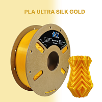 PLA пластик Ultra Silk (Filament Пруток) CLUB3D PRO - Золото (Gold) 1KG (1,75мм)