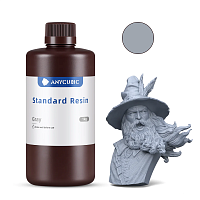 Фотополимерная смола Anycubic Basic Standart Colored UV для 3D принтера 405нм Серая (Gray) 1 литр