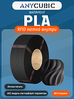 PLA пластик (Filament Пруток) для FDM 3D принтеров CLUB3D Base - Черный (Black) 1KG (1,75мм)  (Без Катушки)