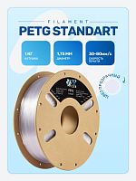 PETG пластик (Filament Пруток) CLUB3D Base - Прозрачный (Transparent) 1KG (1,75мм)