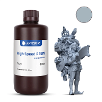 Фотополимерная смола Anycubic High Speed Resin для 3D принтера 405нм Серый (Grey) 1 литр