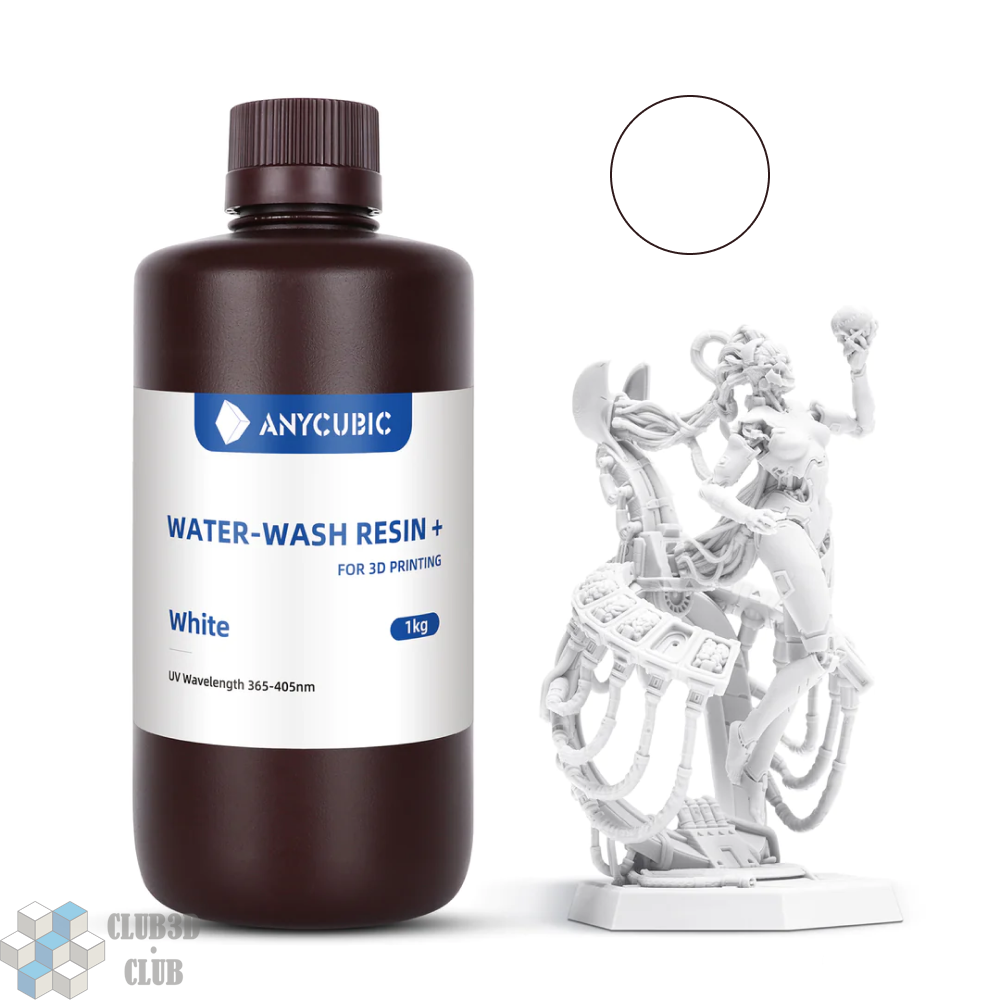 Купить Фотополимерная смола Вода смываемая Anycubic Water-Wash Resin UV для  3Д принтеров LCD DLP 405нм , Белая (White) , 1 литр ANYCUBIC 220702ARWWWH1L  по лучшей цене с доставкой - интернет магазин №1 в России