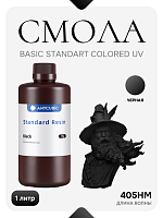 Фотополимерная смола Anycubic Basic Standart Colored UV для 3D принтера 405нм Черная (Black) 1 литр