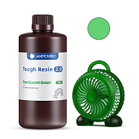 Фотополимерная смола Anycubic Tough Resin 2.0 для 3D принтера 405нм Прозрачный зеленый (Translucent Green) 1 литр
