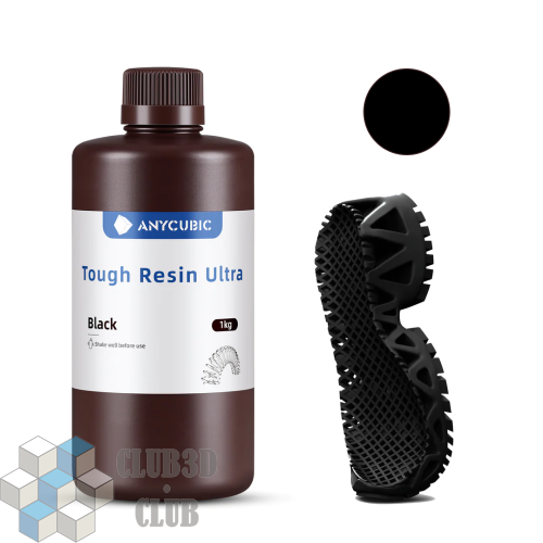 Фотополимерная смола Anycubic Ultra Tough Resinдля 3D принтера 405нм Черный (Black) 1 литр