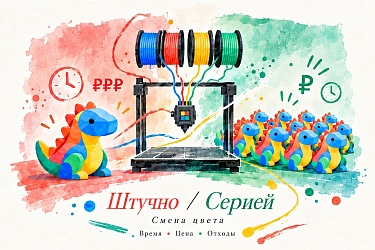 Club3d: Экономика многоцветной 3D-печати, одна модель или партия?
