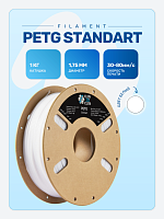 PETG пластик (Filament Пруток) CLUB3D Base - Белый (White) 1KG (1,75мм)
