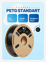 PETG пластик (Filament Пруток) CLUB3D Base - Черный (Black) 1KG (1,75мм)